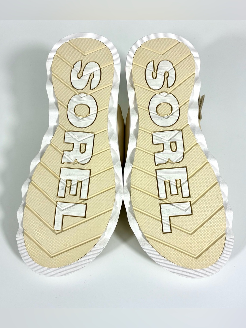 Sorel Viibe Slingback Sandals Size 10 Ivory Cream Puffy Leather New Comfort - Picture 6 of 17